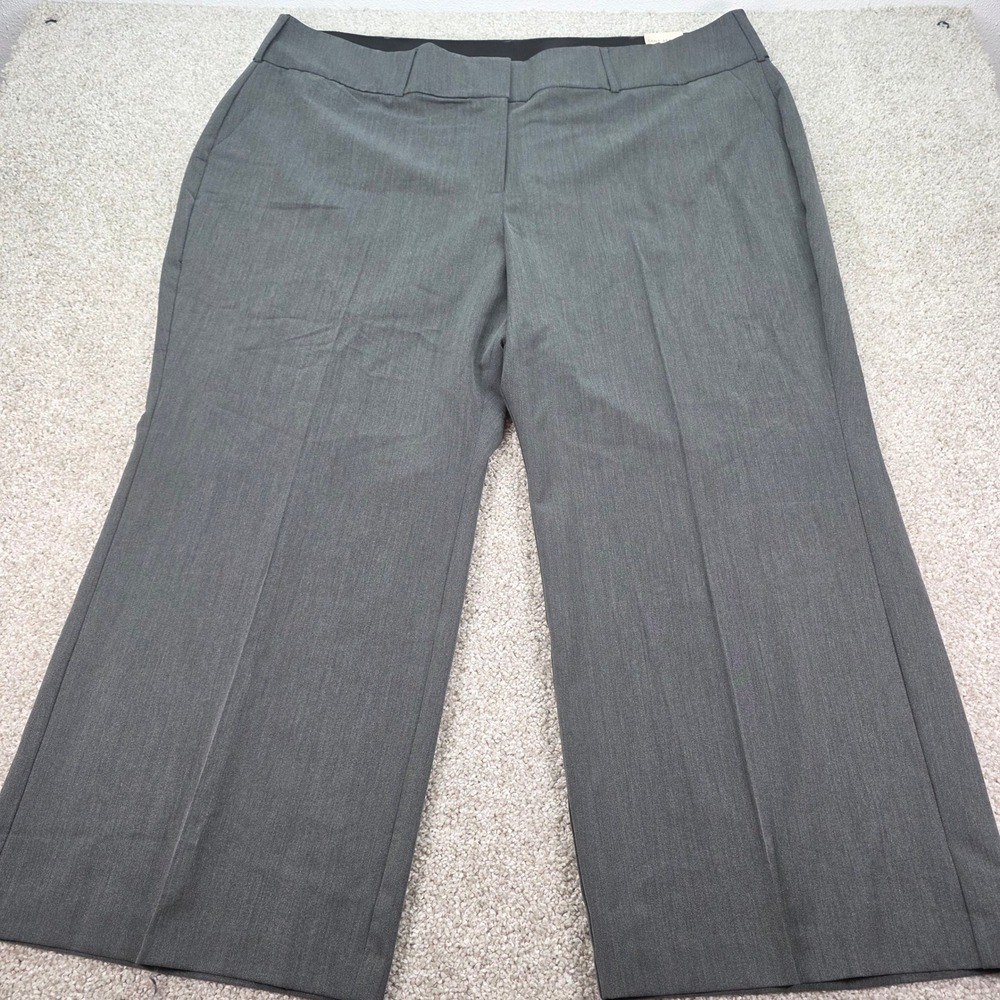 New Lane Bryant The‎ Perfect Drape Wide Leg Pants Grey High Rise 28S NWT
